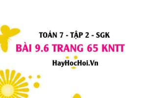 Bài 9.6 trang 65 Toán 7 Tập 2 Kết nối tri thức